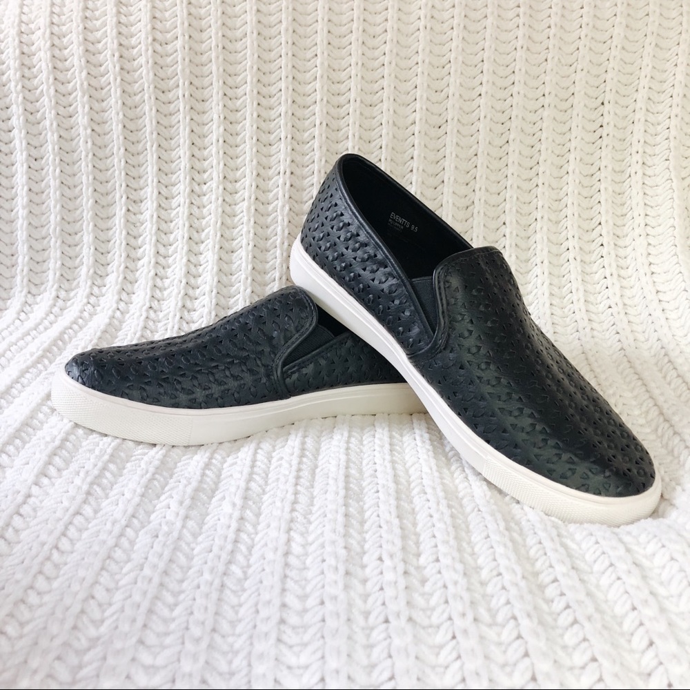 Steve Madden Black Woven Slip-Ons